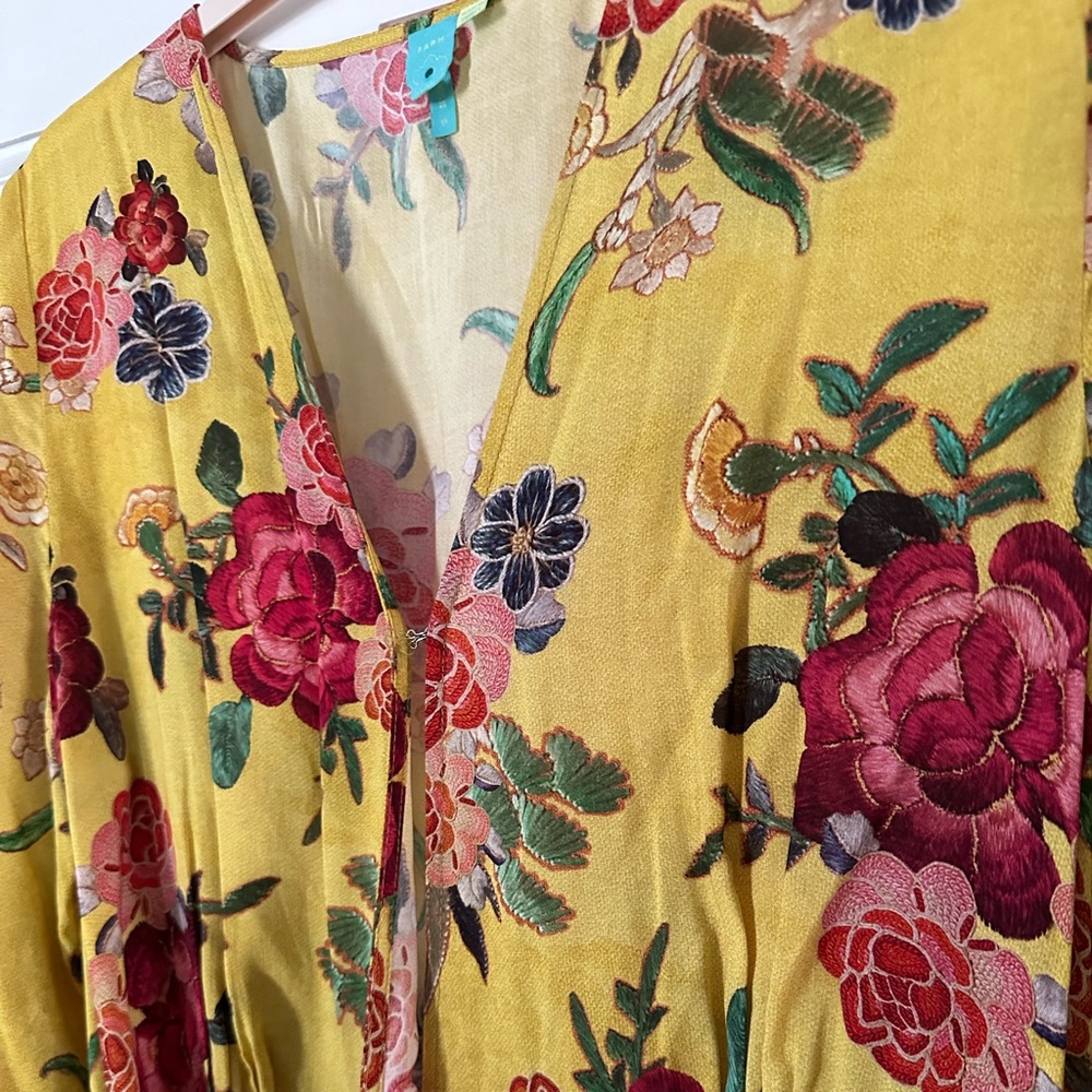 Farm Rio Floral Print Wrap Dress, Size M, Worn once in great condition - Picture 6 of 6